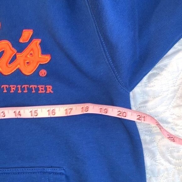 Cabelas Blue Hoodie Sweatshirt M Cotton/Polyester Blend Made In China - Picture 9 of 10